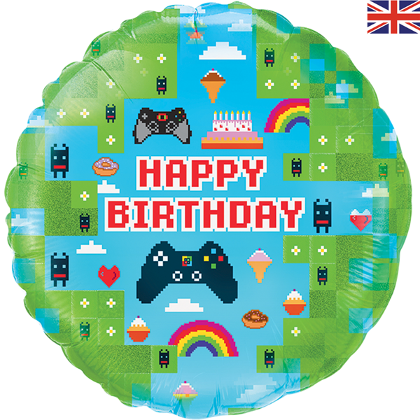Blox Game Birthday 18" Holographic Foil Balloon