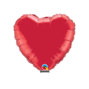 Qualatex Ruby Red 9" Heart Foil Balloon