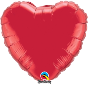 Qualatex Ruby Red 36" Heart Foil Balloon (Loose)