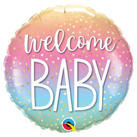 Welcome Baby Confetti Dots 18" Foil Balloon