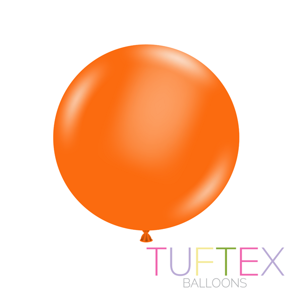Tuftex Standard Orange 24" Latex Balloons 3pk
