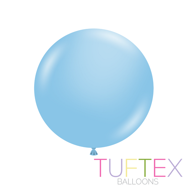 Tuftex Standard Baby Blue 24" Latex Balloons 3pk