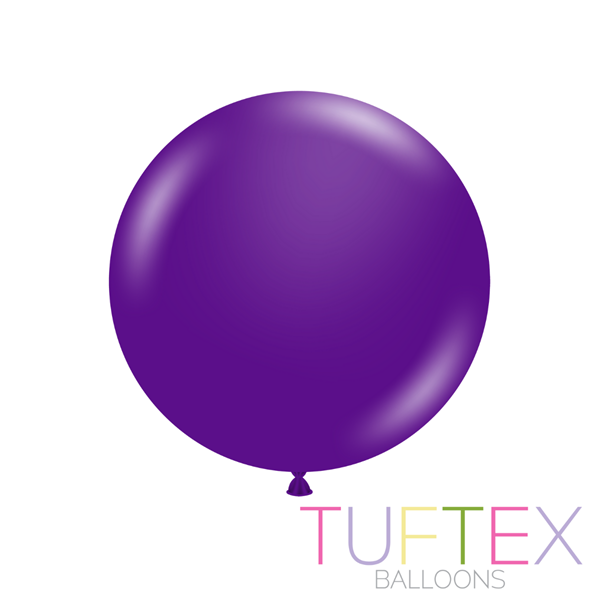 Tuftex Standard Plum Purple 24" Latex Balloons 3pk