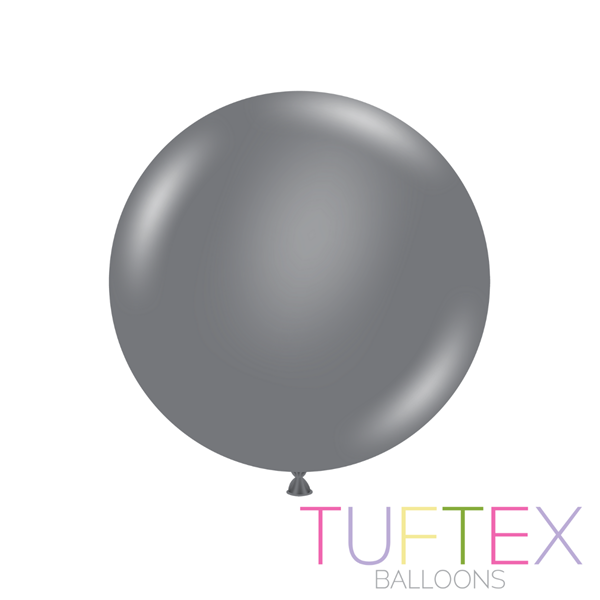 Tuftex Standard Gray Smoke 24" Latex Balloons 3pk
