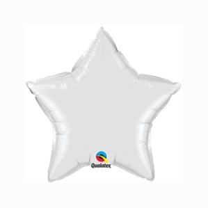 White 9" Star Foil Balloon