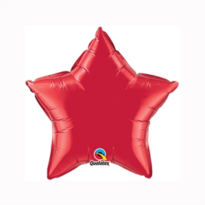 Ruby Red 9" Star Foil Balloon