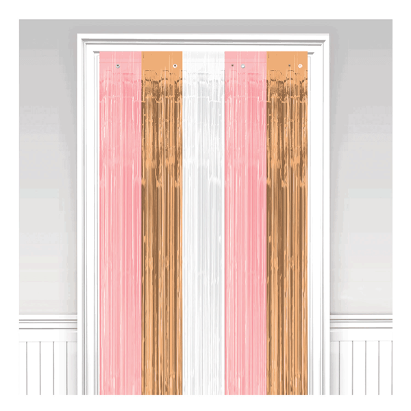 Rose Gold Blush Foil Door Curtain Decoration