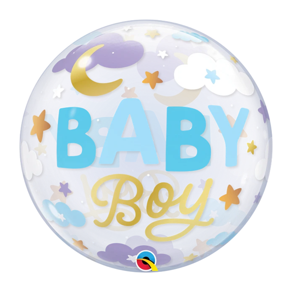 Qualatex Baby Boy Sweet Dreams 22" Bubble Balloon