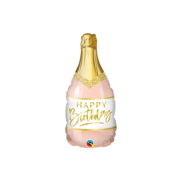 Qualatex Happy Birthday Pink Bubbly 14" Mini Foil Balloon