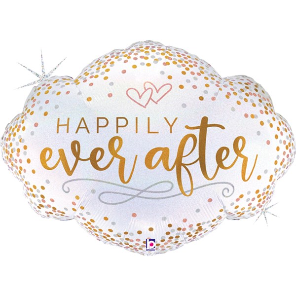 Happily Ever After Confetti 36" Foil Balloon