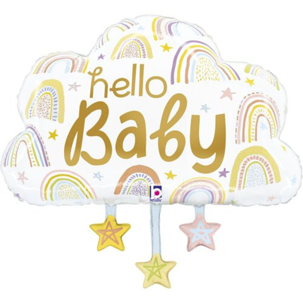 Grabo Hello Baby Cloud 28" Large Foil Balloon