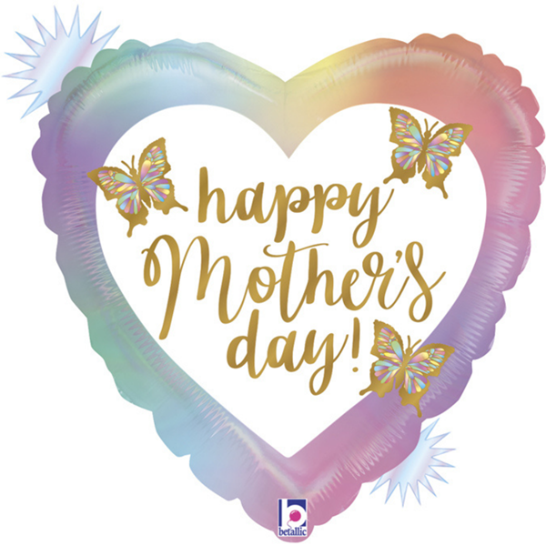 Happy Mother's Day Opal 18" Heart Foil Balloon