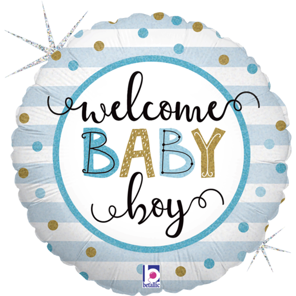 Welcome Baby Boy 18 " Foil Balloon
