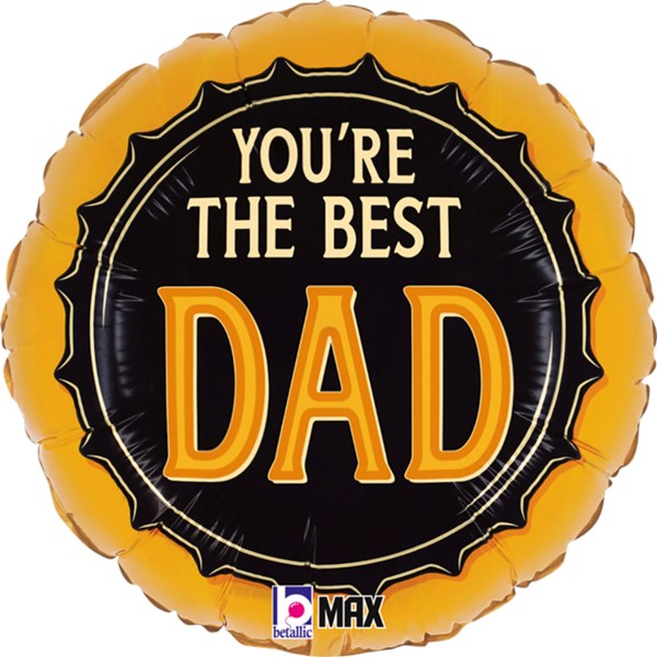 Best Dad Beer Cap 18" Foil Balloon