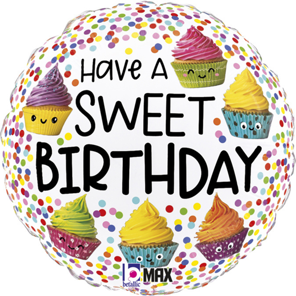Grabo Have A Sweet Birthday Cupcake 18" Foil Balloon