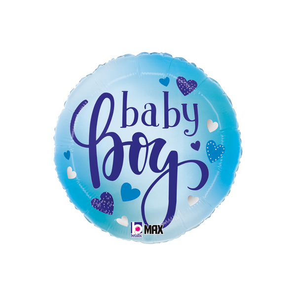 NEW Grabo Baby Boy Blue Hearts 18" Foil Balloon