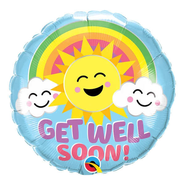 Qualatex 18" Get Well Soon Sunny Smiles Foil Balloon