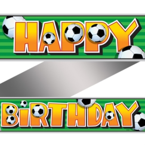 Football Foil Birthday Banner 12ft