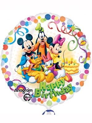 Mickey Mouse Happy Birthday 18" Round Foil Balloon