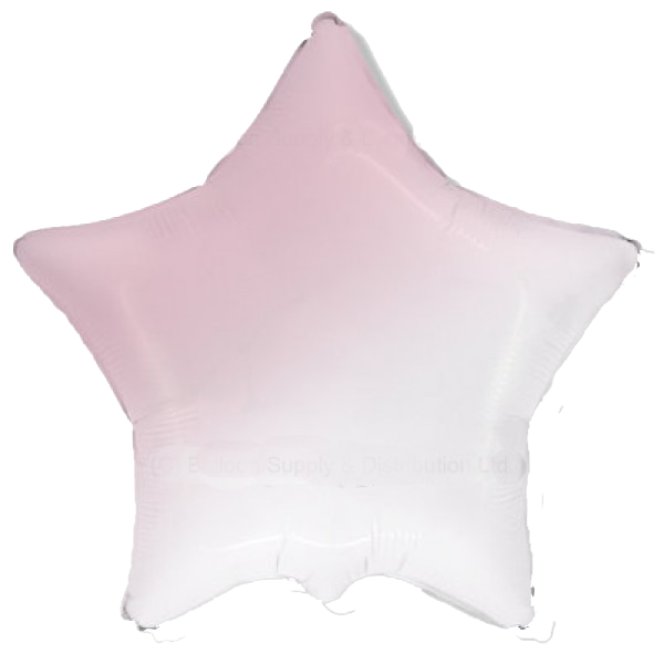 Pink White Gradient 18" Foil Star Balloon