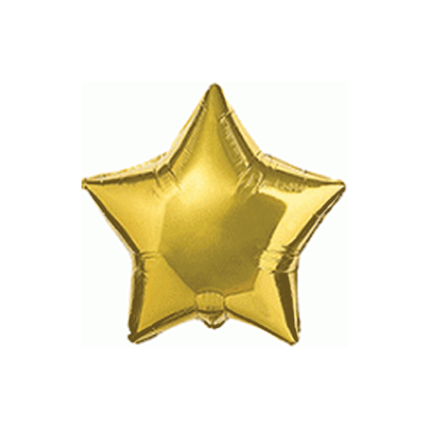 Gold 9" Star Shaped Foil Balloon