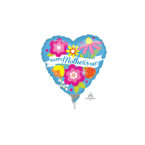 Happy Mother's Day Blue 9" Mini Foil Balloon