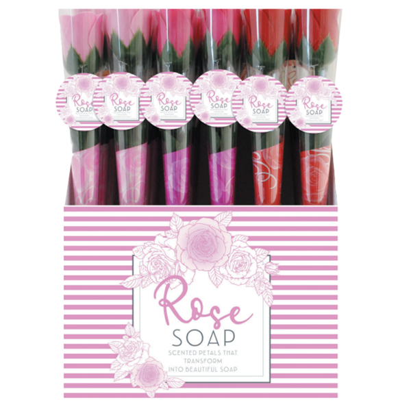 Pink & Red Soap Roses 24pk
