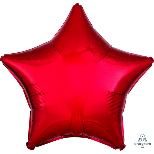 Metallic Red 18" Star Foil Balloon