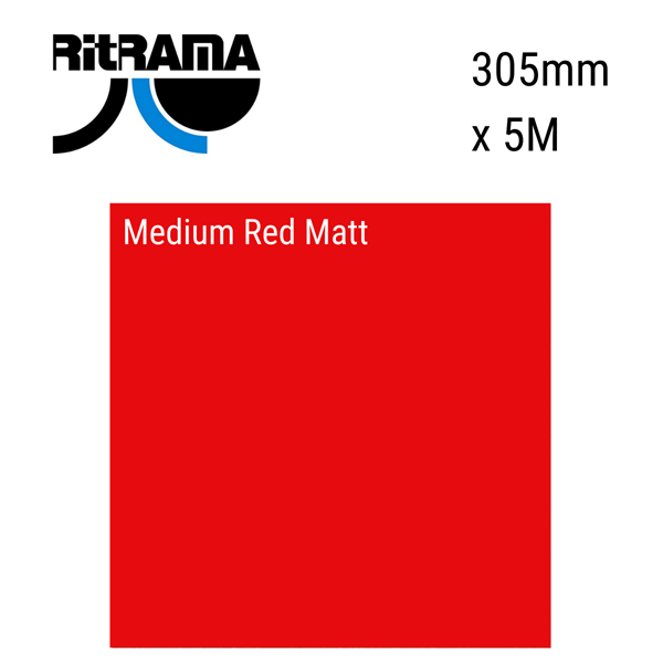 Medium Red Matt Vinyl 305mm x 5M