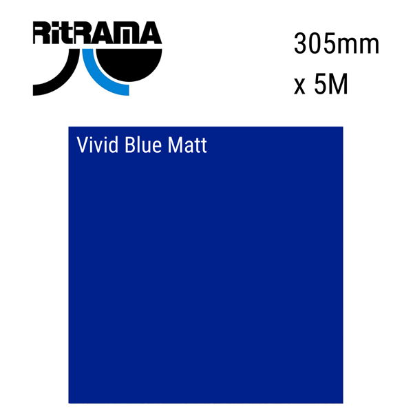Vivid Blue Matt Vinyl 305mm x 5M