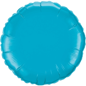Turquoise 18" Round Foil Balloon