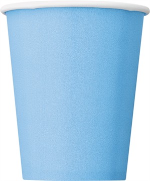 Unique Party 9oz Light Powder Blue Paper Cups 14pk
