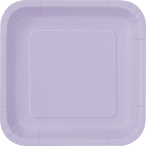 Lavender 7" Square Paper Plates 16pk