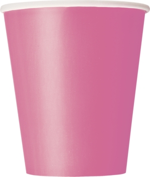 Hot Pink 9oz Paper Cups 8pk