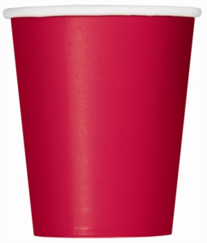 Value Pack Ruby Red 9oz Paper Cups 14pk