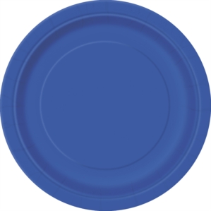 Royal Blue 9" Round Paper Plates 8pk
