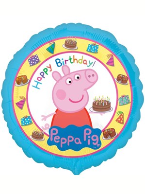 Peppa Pig Happy Birthday 18" Round Foil Balloon