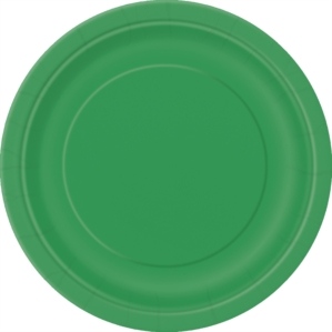 Emerald Green 9" Round Paper Plates 8pk