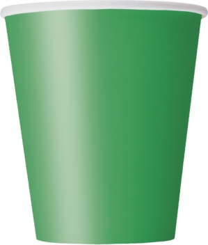 Unique Party 9oz Emerald Green Paper Cups 8pk