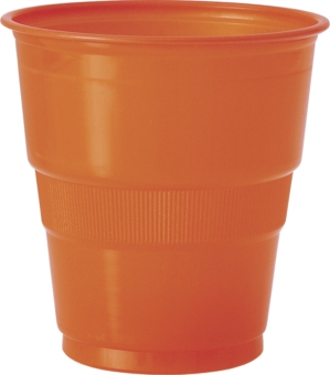 Pumpkin Orange 9oz Plastic Cups 12pk