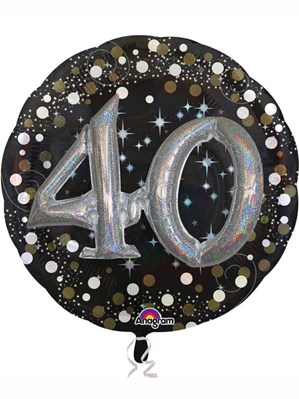 Gold Celebration 40th Birthday 3D Supershape 36" Foil Balloon