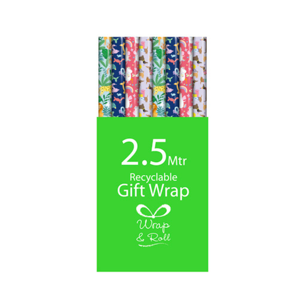 Children's Assorted Gift Wrap 2.5M - 49 Rolls