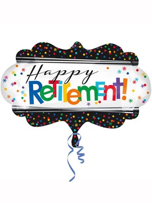 Happy Retirement 27" Supershape Foil Balloon