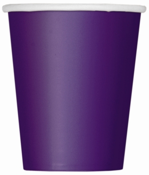 Value Pack Deep Purple 9oz Paper Cups 14pk