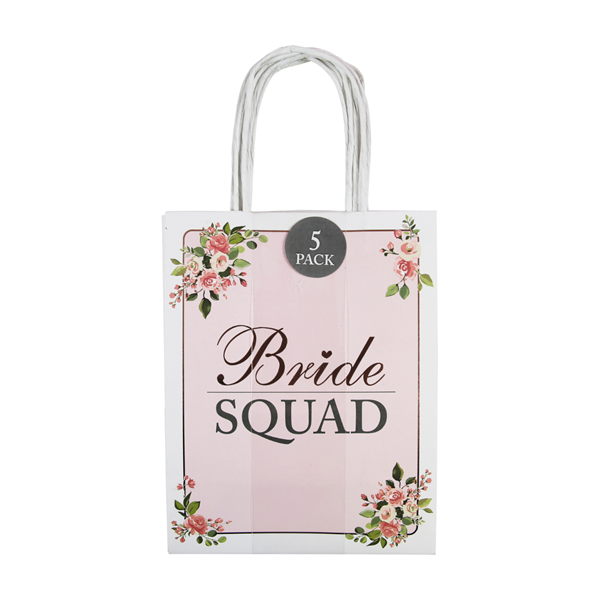 Bride Squad Hen Party Paper Favour Gift Bags 5pk