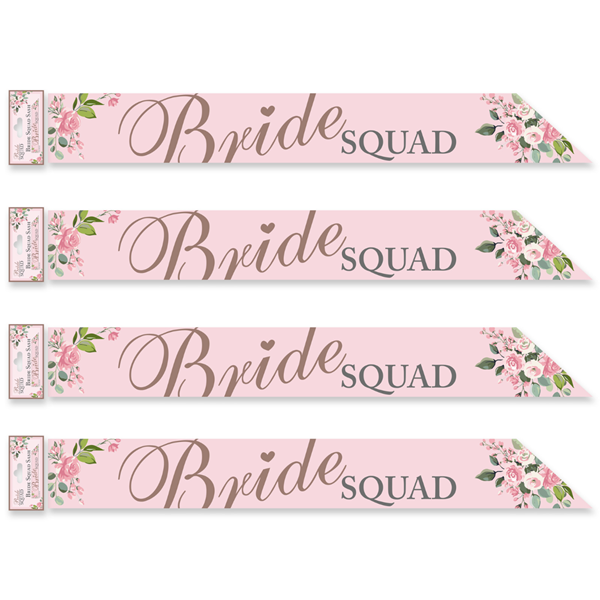 Bride Squad Hen Party Paper Sashes 4pk