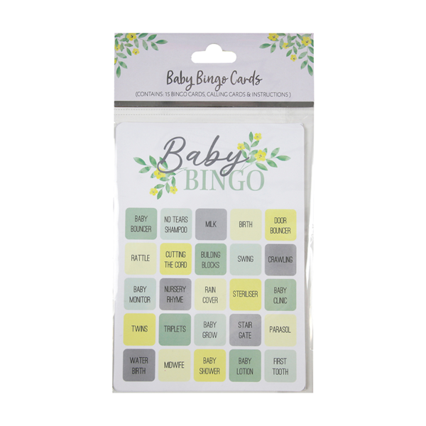 Baby Shower Bingo Cards 15pk