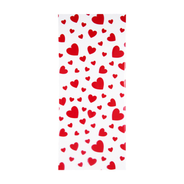Valentine's Love Heart Cellophane 3pk