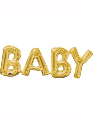 Gold Baby 26" Air Fill Shape Foil Balloon