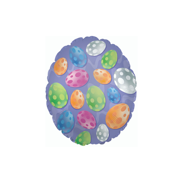 Easter Egg Polka Dots Mini Shape Foil Balloon